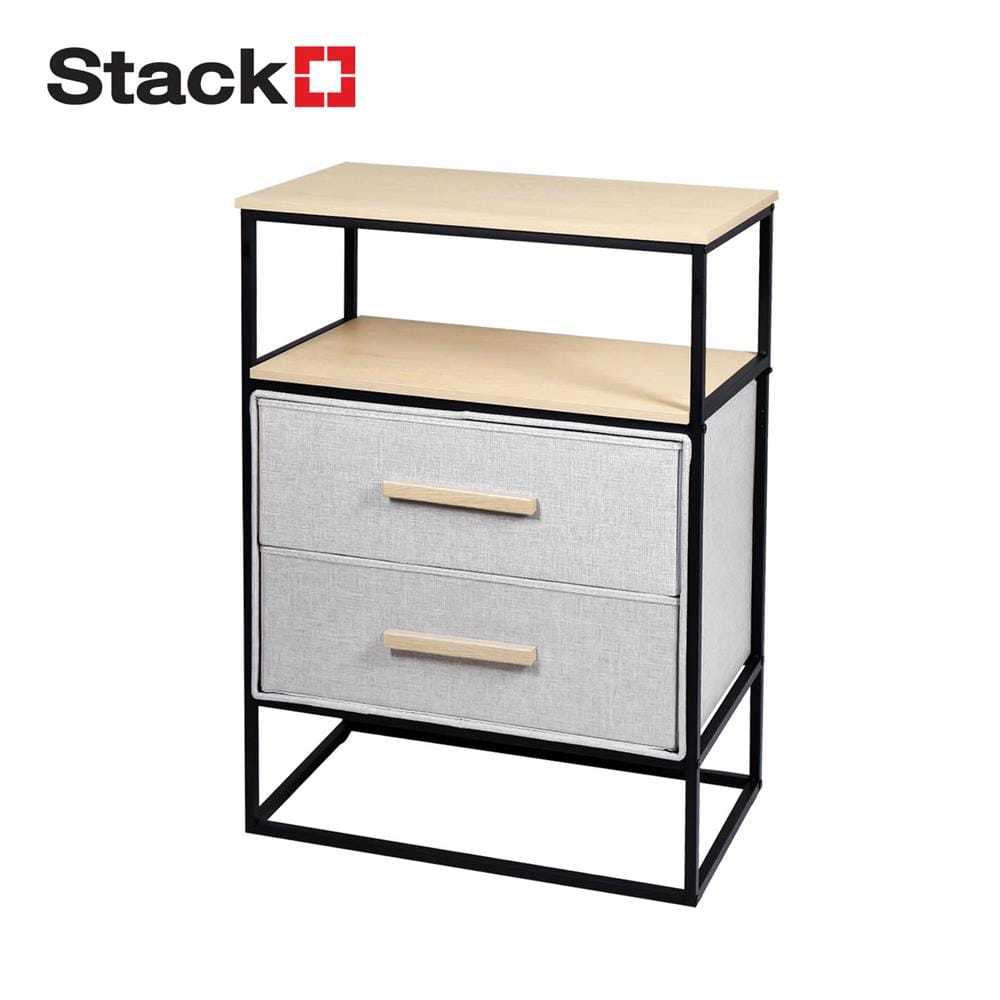 ชั้นลิ้นชักผ้า 2 ชั้น STACKO DIMI 60X34X80.8 ซม. สีเทา