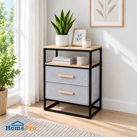 ชั้นลิ้นชักผ้า 2 ชั้น STACKO DIMI 60X34X80.8 ซม. สีเทา_0