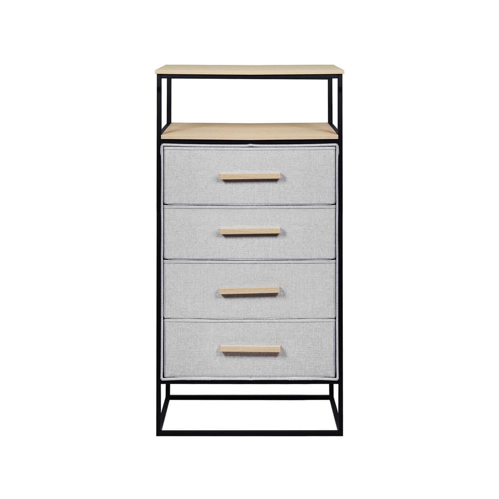 ชั้นลิ้นชักผ้า 4 ชั้น STACKO DIMI 60X34X118.4 ซม. สีเทา