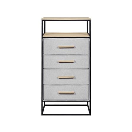 ชั้นลิ้นชักผ้า 4 ชั้น STACKO DIMI 60X34X118.4 ซม. สีเทา_2