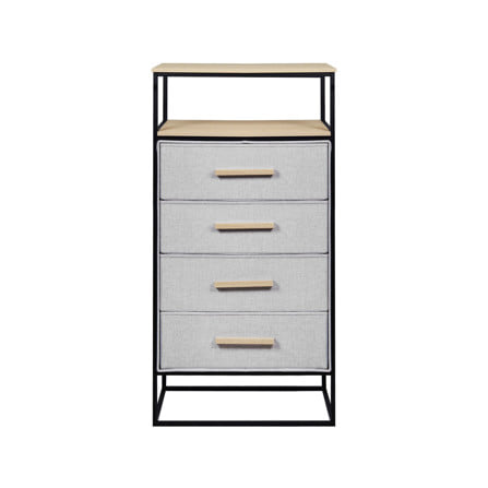 ชั้นลิ้นชักผ้า 4 ชั้น STACKO DIMI 60X34X118.4 ซม. สีเทา_2