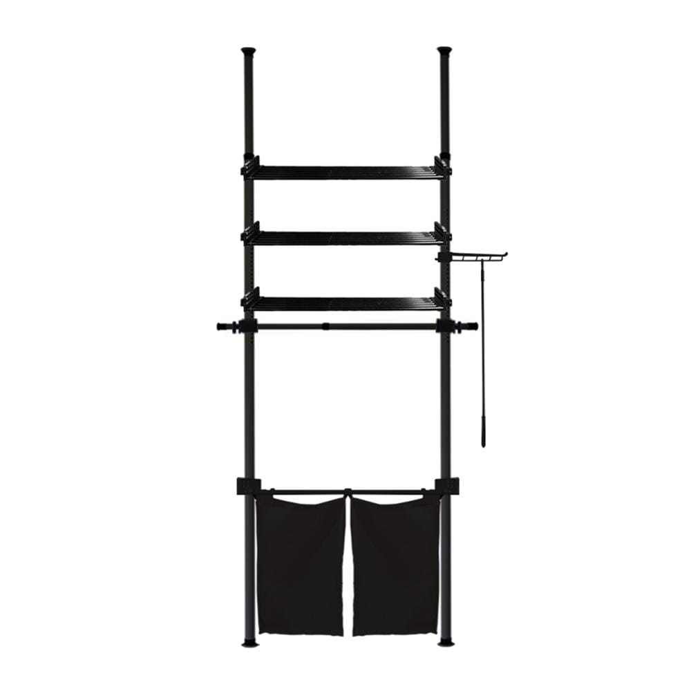 ราวแขวนผ้า TUGU R63B 80x42.5x300 ซม. สีดำ_1