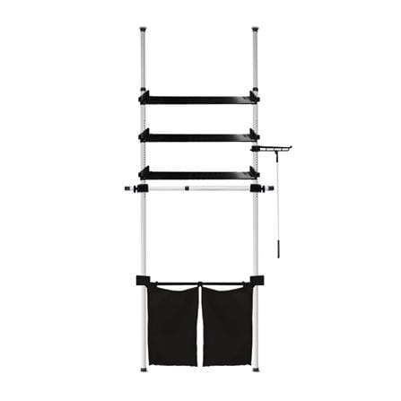 ราวแขวนผ้า TUGU R63W 80x42.5x300 ซม. สีขาวข้อต่อดำ_0