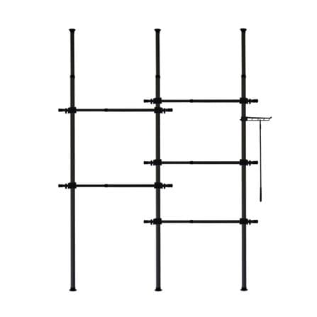 ราวแขวนผ้า TUGU R61B 220x50x300 ซม. สีดำ_0
