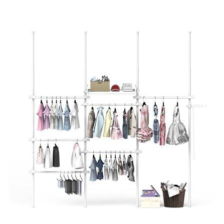 ราวแขวนผ้า TUGU R60PW 240x42.5x300 ซม. สีขาว_2