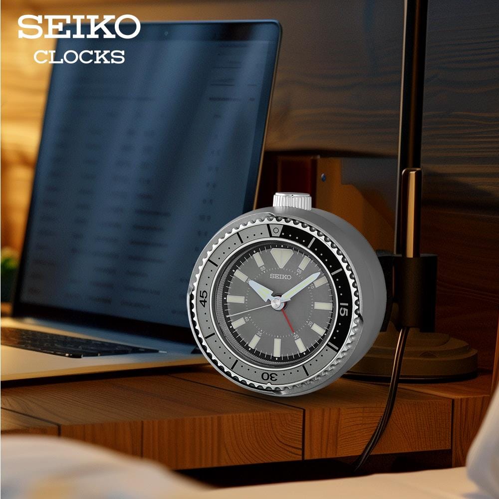 นาฬิกาปลุก SEIKO CLOCKS QHE207N 4X3.8 นิ้ว สีเทา