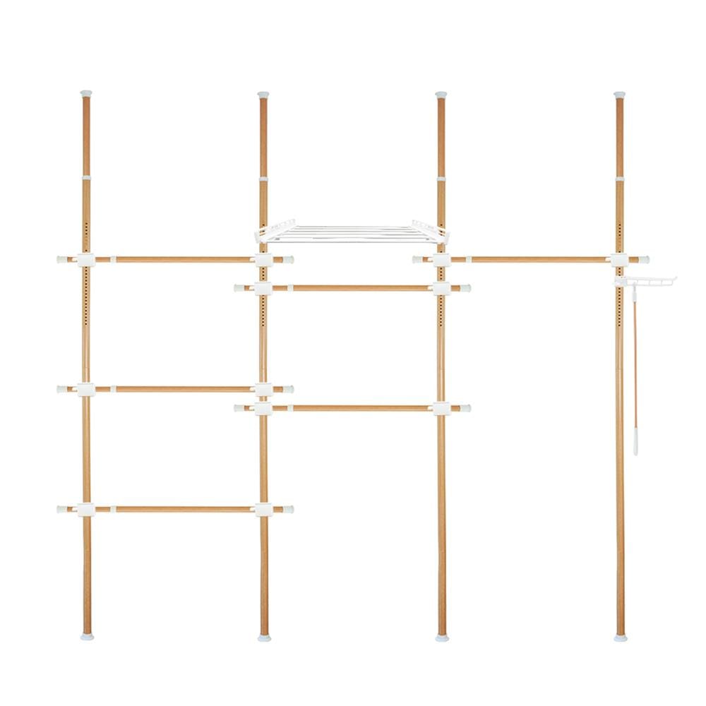 ราวแขวนผ้า TUGU R60M 240x42.5x300 ซม. ลายไม้_1
