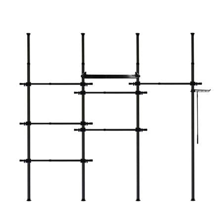 ราวแขวนผ้า TUGU R60B 240x42.5x300 ซม. สีดำ_0