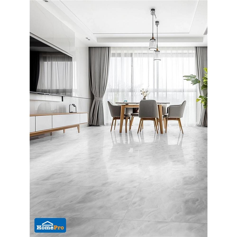 กระเบื้องพื้นพอร์ซเลน 60x120 ซม. TARA ดอนญ่า ลูซ ขาว A 1.44 ตร.ม.