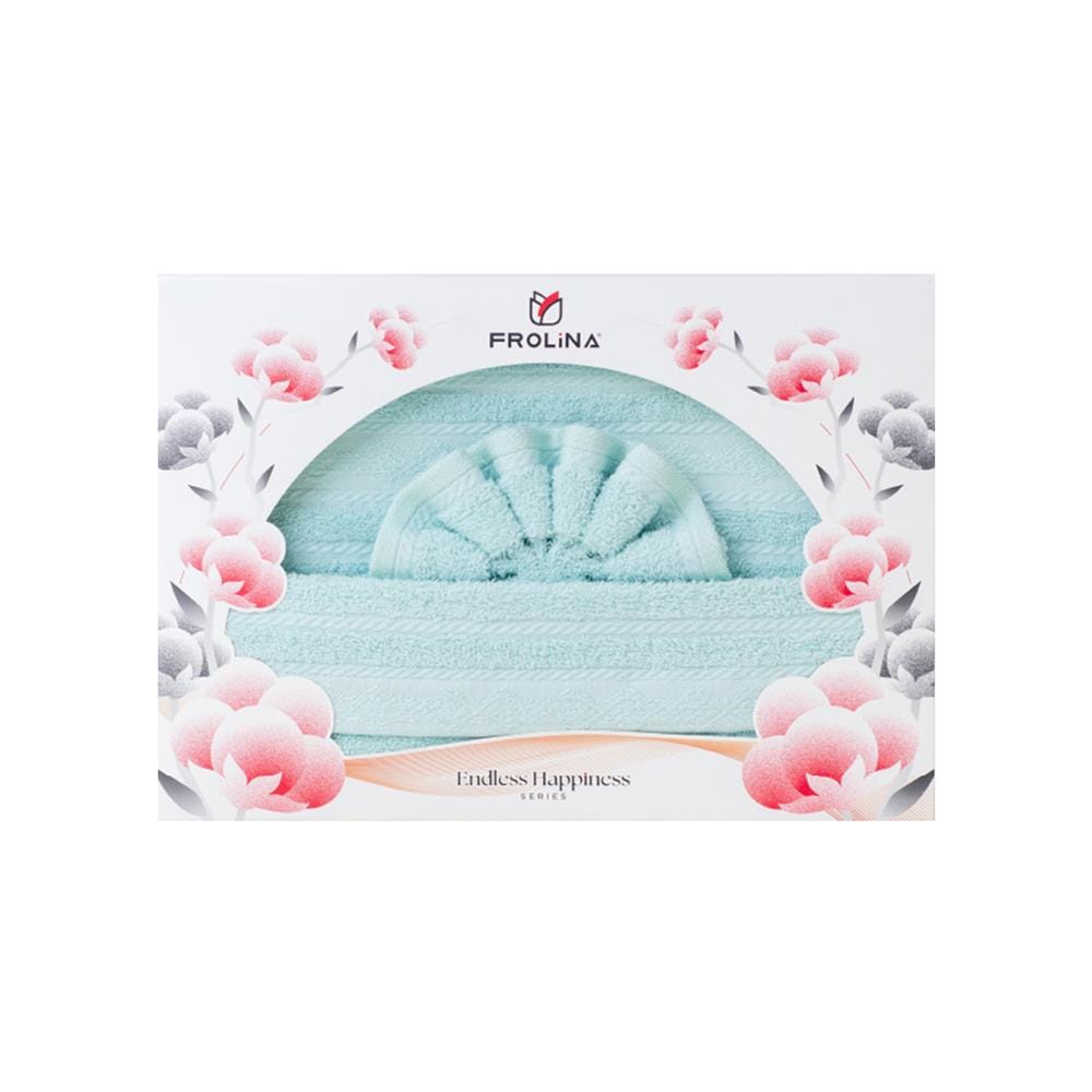ผ้าขนหนู GIFT SET FROLINA HAPPINESS INFINITY สี GREEN