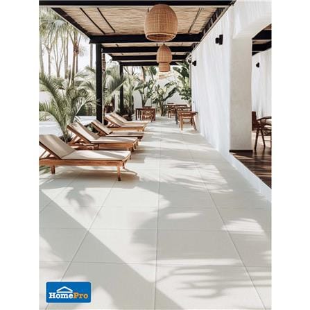 กระเบื้องพื้นพอร์ซเลน 60x60 ซม. COTTO ESPANA เมเทออร์ บลังโก้ 85ME45R ขาว PM 1.44 ตร.ม._3