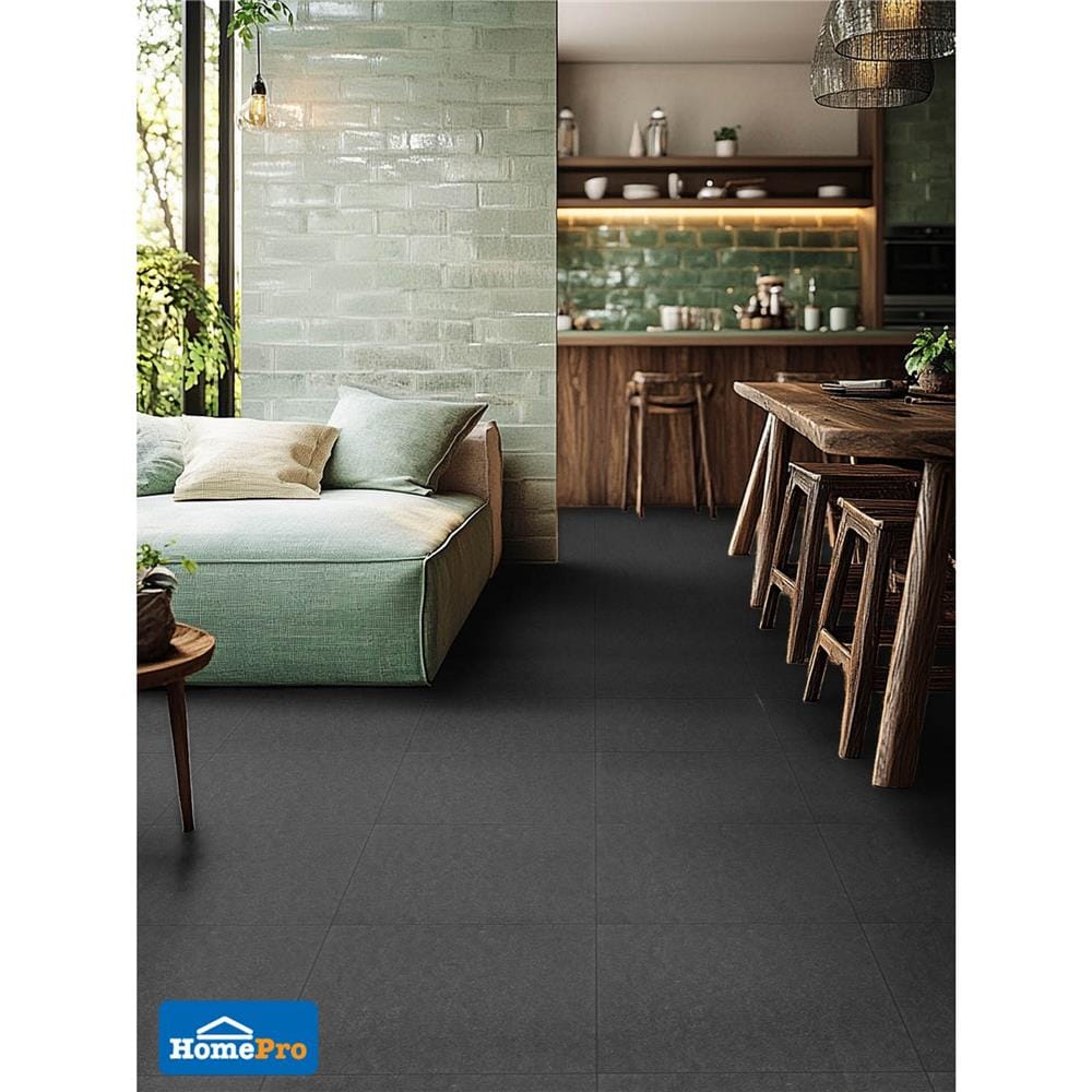 กระเบื้องพื้นพอร์ซเลน 60x60 ซม. COTTO ESPANA เมเทออร์ เนโกร 85ME95 ดำ PM 1.44 ตร.ม.