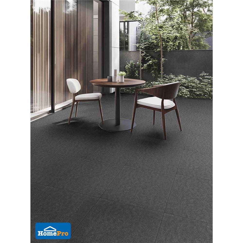 กระเบื้องพื้นพอร์ซเลน 60x60 ซม. COTTO ESPANA เมเทออร์ เนโกร 85ME95 ดำ PM 1.44 ตร.ม.