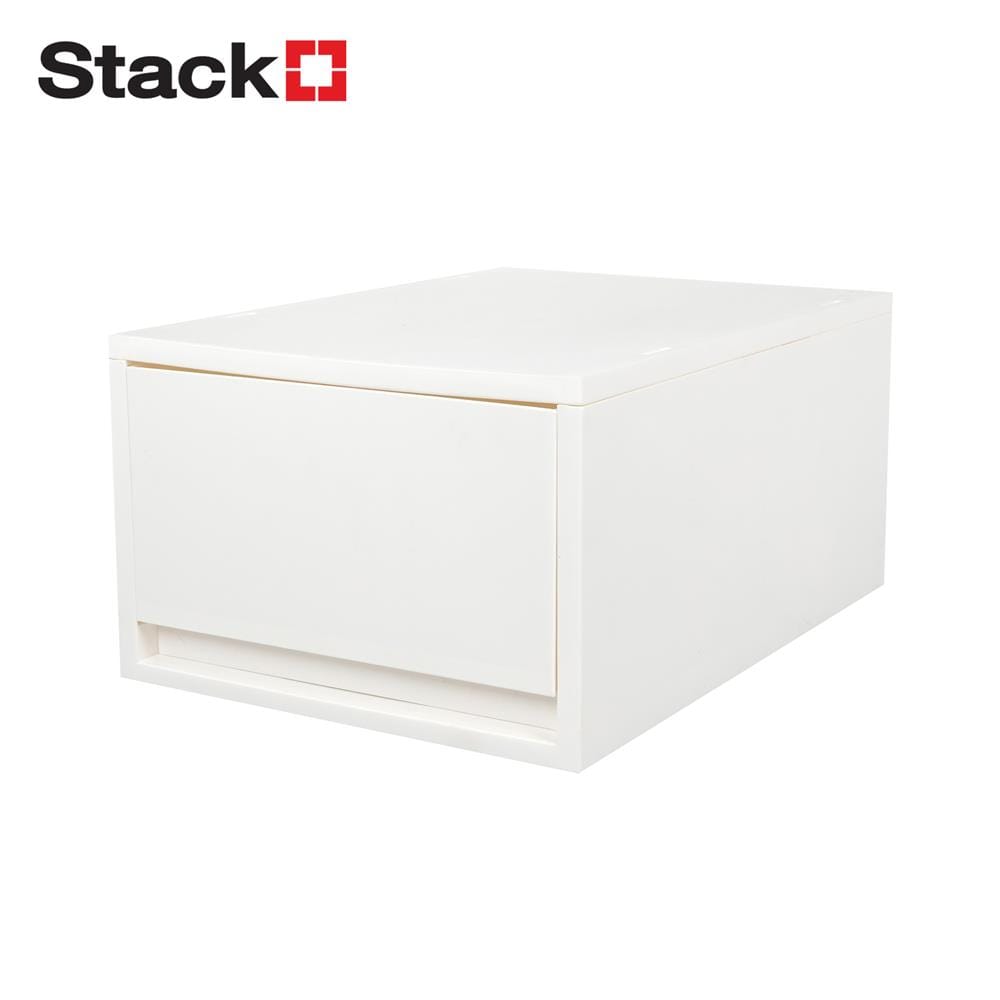 กล่องลิ้นชั้น 1 ช่อง STACKO NEO 25.8X37X17.2 ซม. สีขาว_1