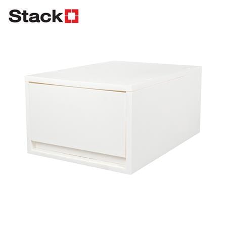 กล่องลิ้นชั้น 1 ช่อง STACKO NEO 25.8X37X17.2 ซม. สีขาว_0