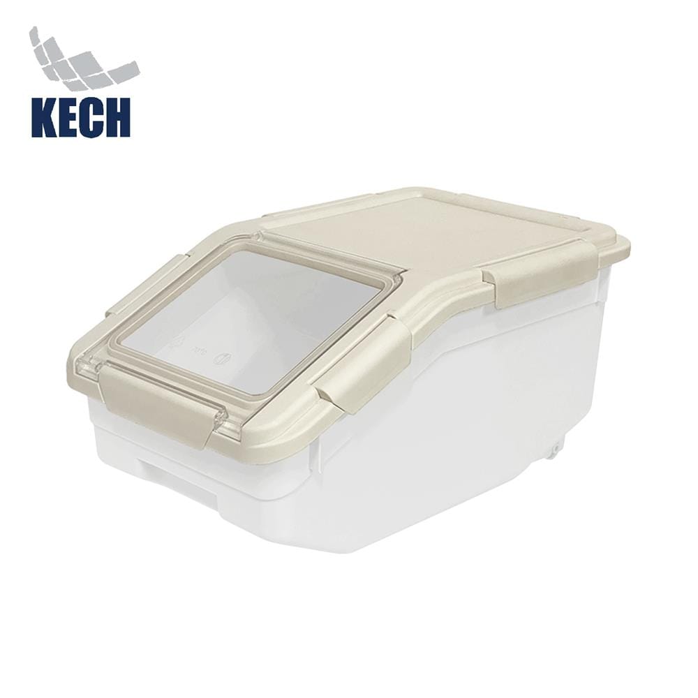 ถังข้าวสารฝาล็อก KECH AIR LOCK 5 กก. สีขาว/ครีม