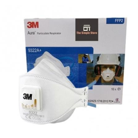 หน้ากากกันฝุ่นฟูมโลหะมีวาล์ว 3M 9322A+_3