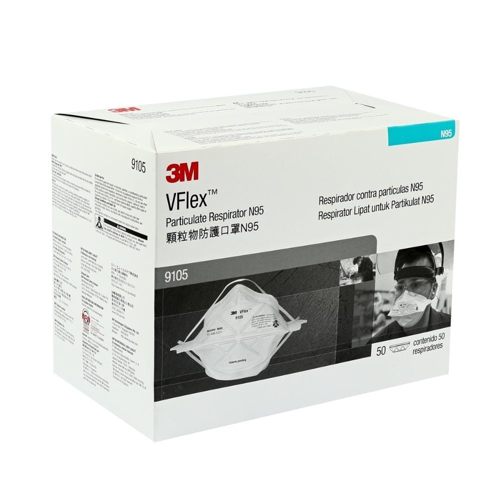 หน้ากากป้องกันฝุ่นพับได้ N95 3M 9105 VFlex