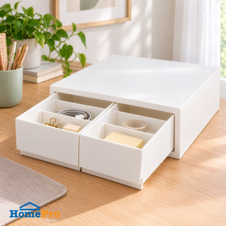 กล่องลิ้นชัก 2 ช่อง STACKO NEO 25.8X37X11.5 ซม. สี...
