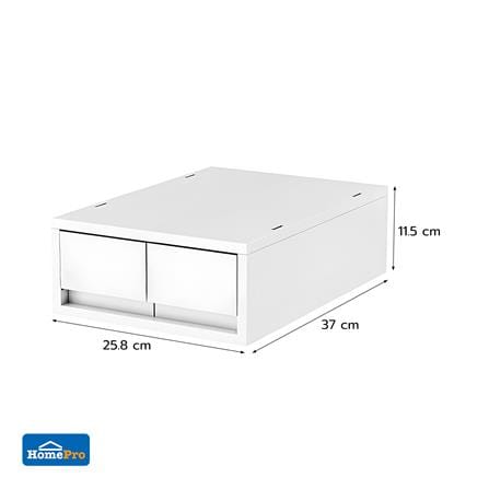 กล่องลิ้นชัก 2 ช่อง STACKO NEO 25.8X37X11.5 ซม. สีขาว_7
