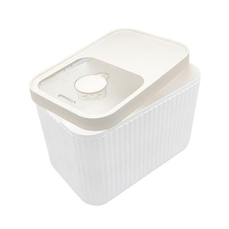 ถังข้าวสารฝาเลื่อน KECH SAVE SPACE 10 กก. สีขาว/ครีม_2