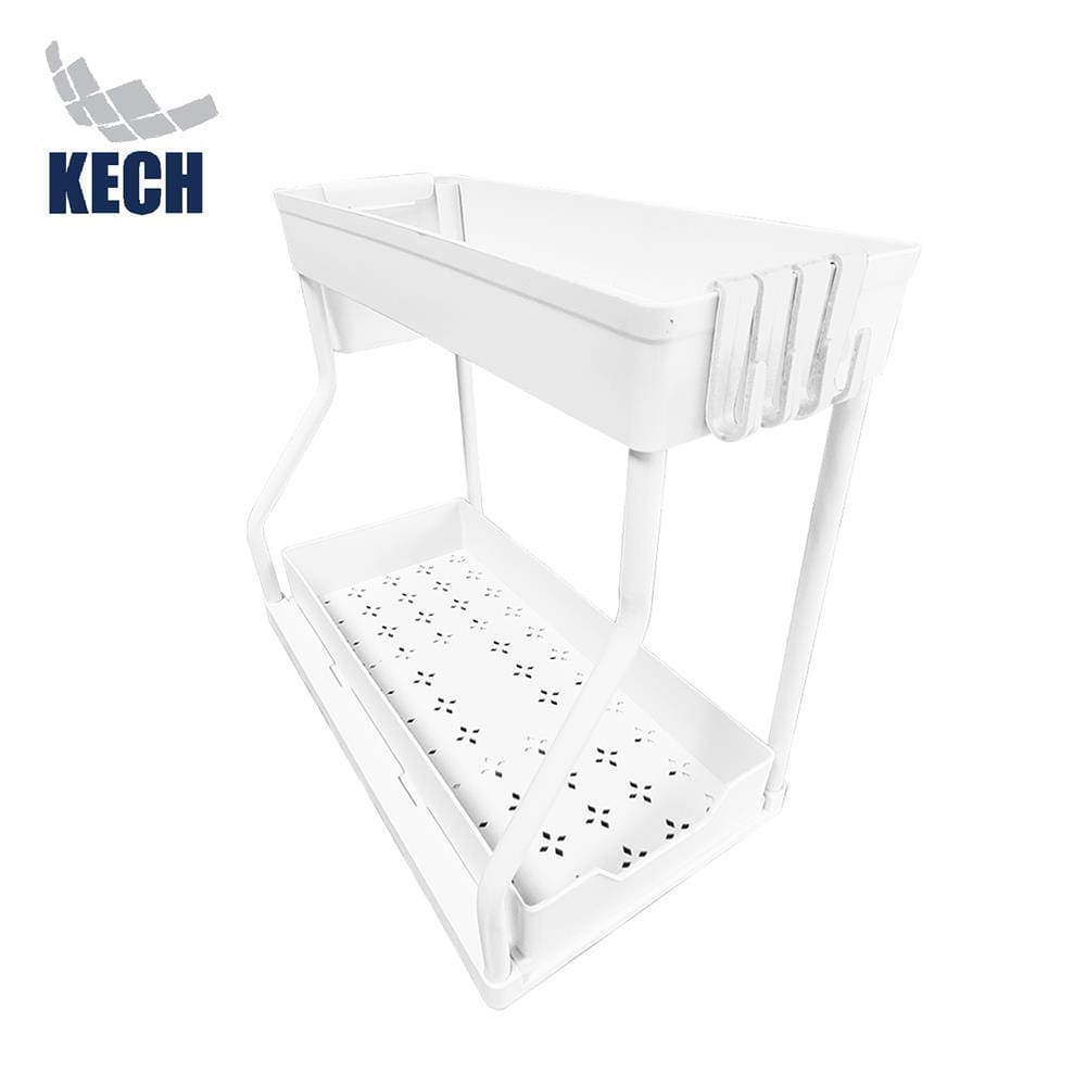 ชั้นวางอเนกประสงค์ 2 ชั้น KECH SLIDE สีขาว