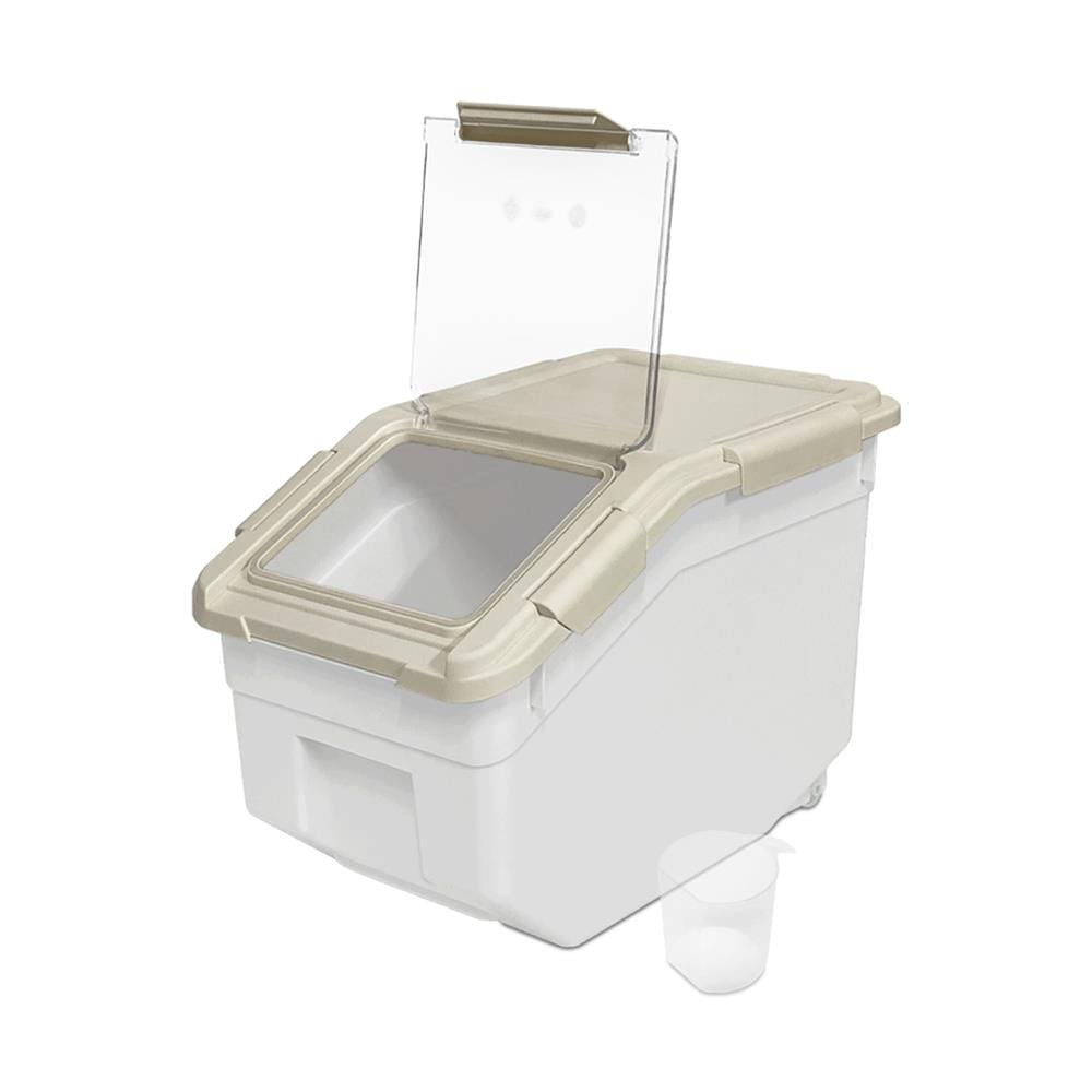 ถังข้าวสารฝาล็อก KECH AIR LOCK 10 กก. สีขาว/ครีม