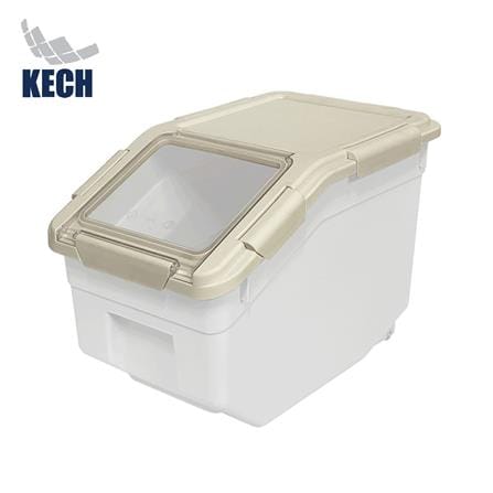 ถังข้าวสารฝาล็อก KECH AIR LOCK 10 กก. สีขาว/ครีม_0