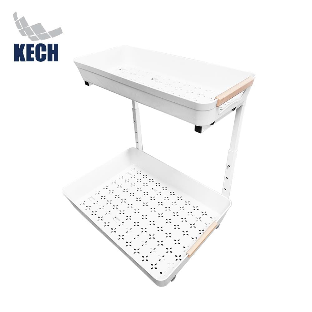 ชั้นวางอเนกประสงค์แบบเลื่อนได้ 2 ชั้น KECH SLIDE สีขาว