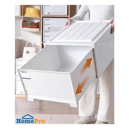 กล่องลิ้นชัก STACKO NETA SIZE L 45X44X29.7 ซม. สีขาว_4