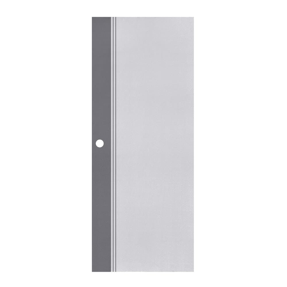 ประตูภายนอก เจาะลูกบิด UPVC ECO-DOOR ED1 80X200 ซม. สีขาว-เทา