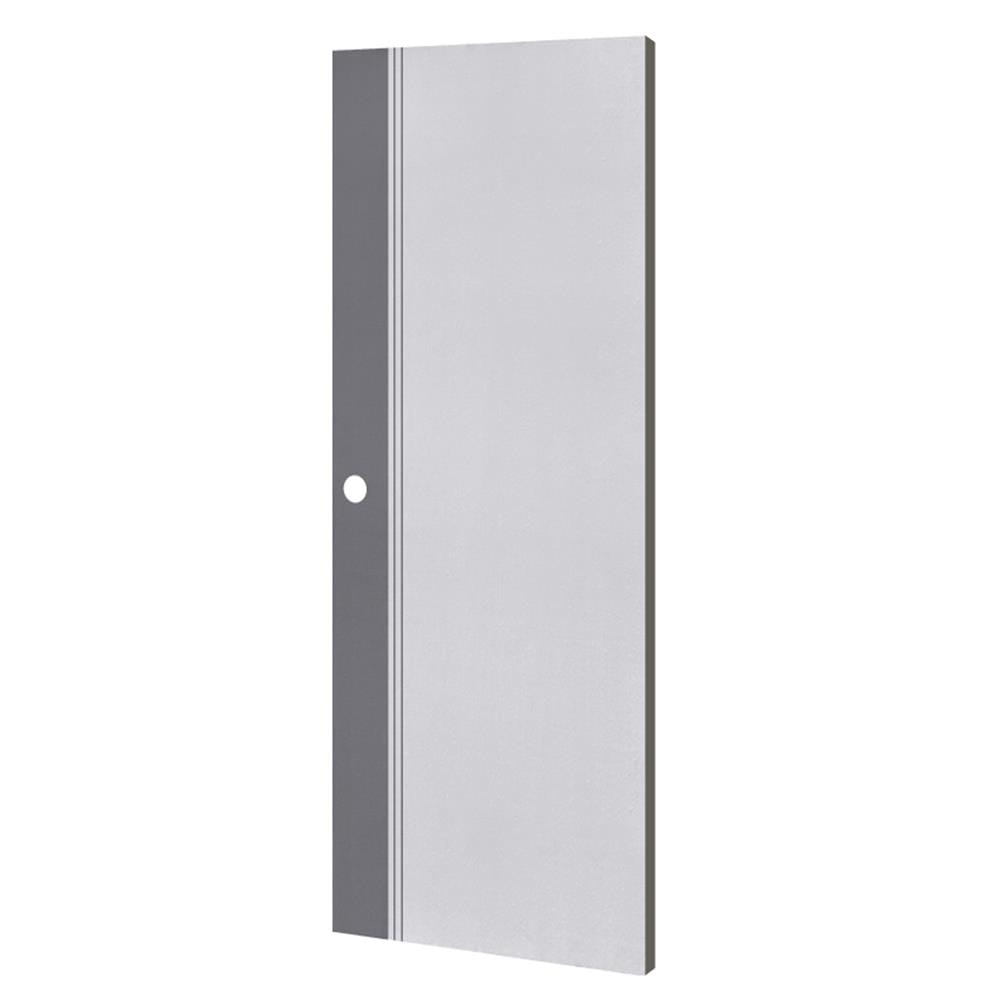 ประตูภายนอก เจาะลูกบิด UPVC ECO-DOOR ED1 80X200 ซม. สีขาว-เทา