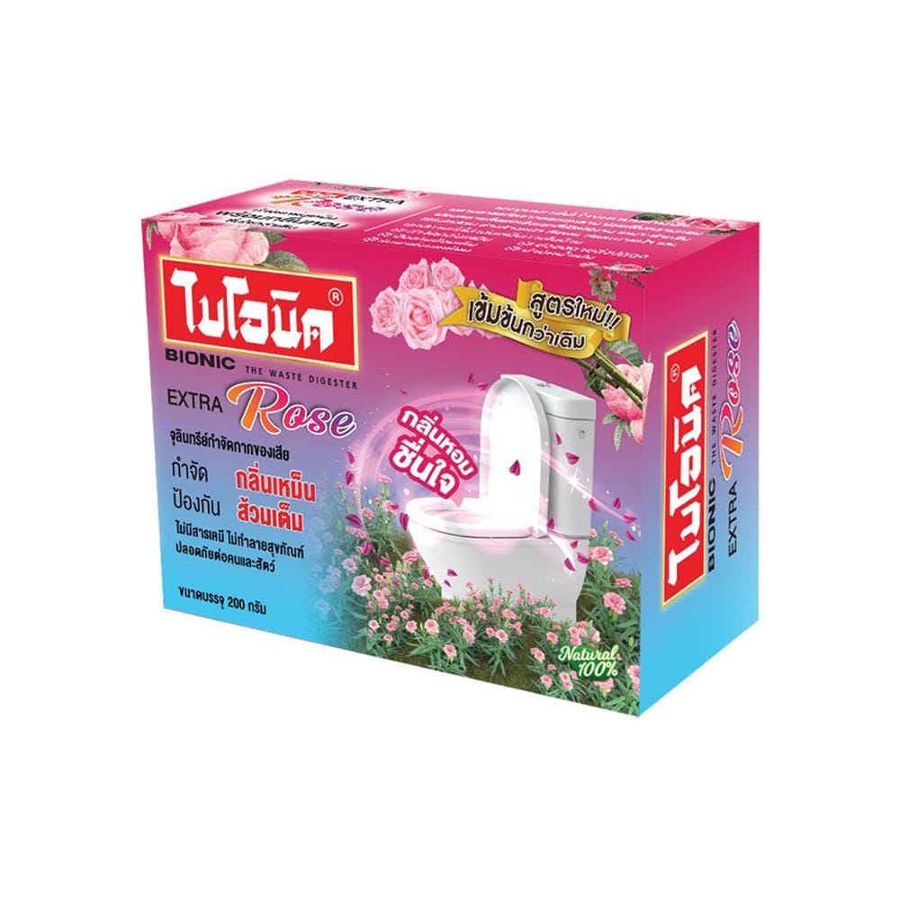 ผงจุลินทรีย์สุขภัณฑ์ BIONIC 200 กรัม ROSE