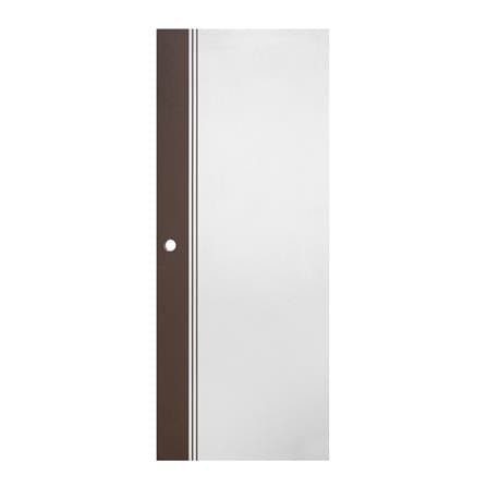 ประตูภายนอก UPVC ECO-DOOR ED2 80X200 ซม. สีขาว-โอ๊ค เจาะลูกบิด_0
