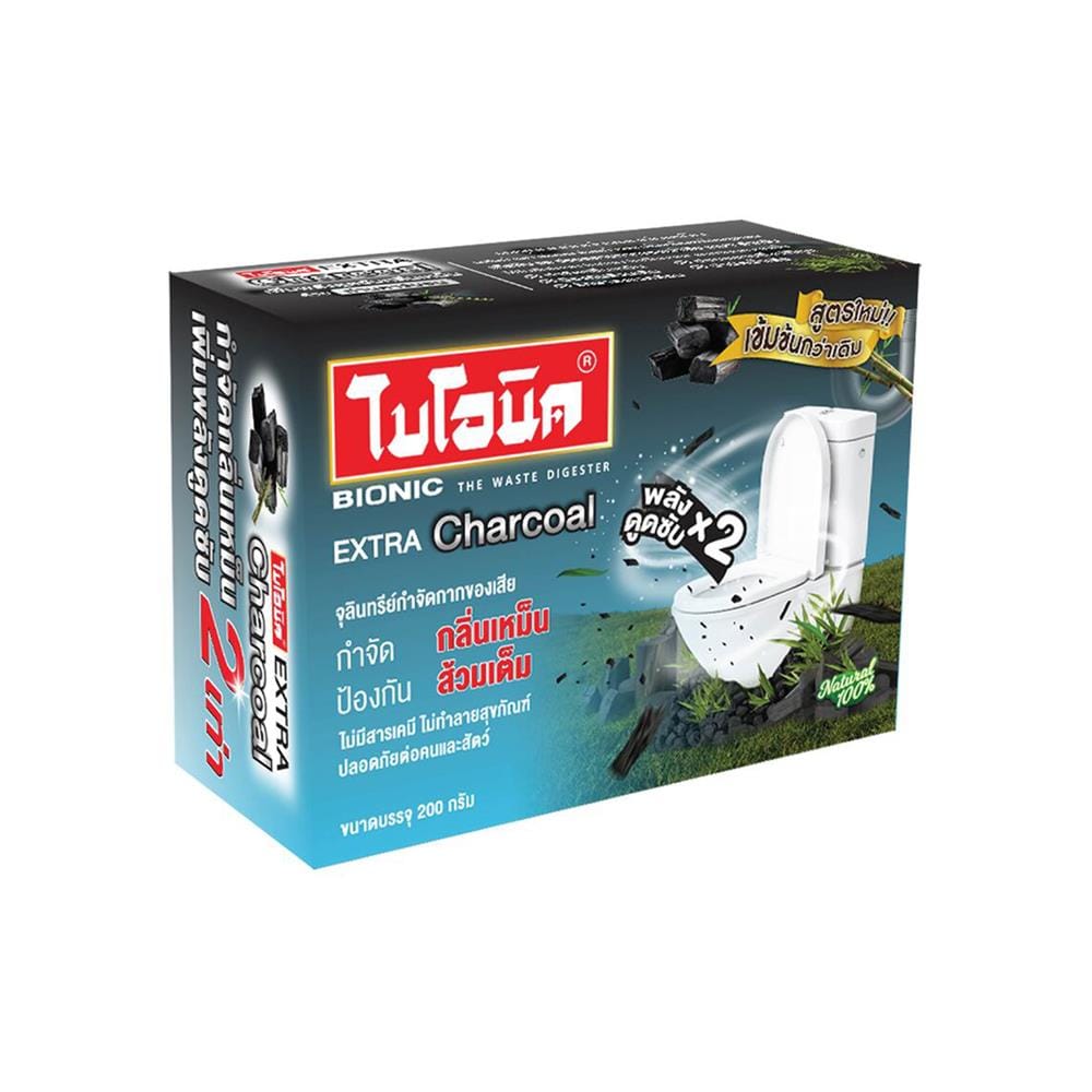 ผงจุลินทรีย์สุขภัณฑ์ BIONIC 200 กรัม CHARCOAL