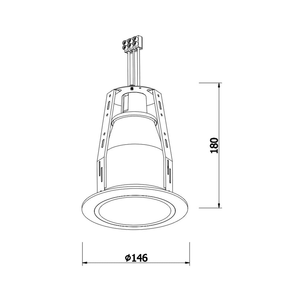 ดาวน์ไลท์ CARINI LD0140-BK 4 นิ้ว สีดำ กลม