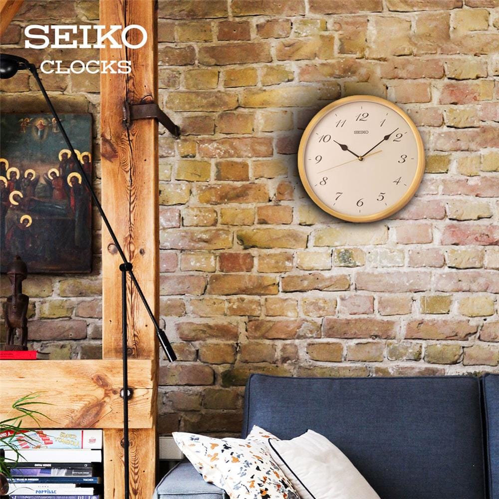 นาฬิกาแขวน SEIKO CLOCKS QXA784G 11.8 นิ้ว สีครีม