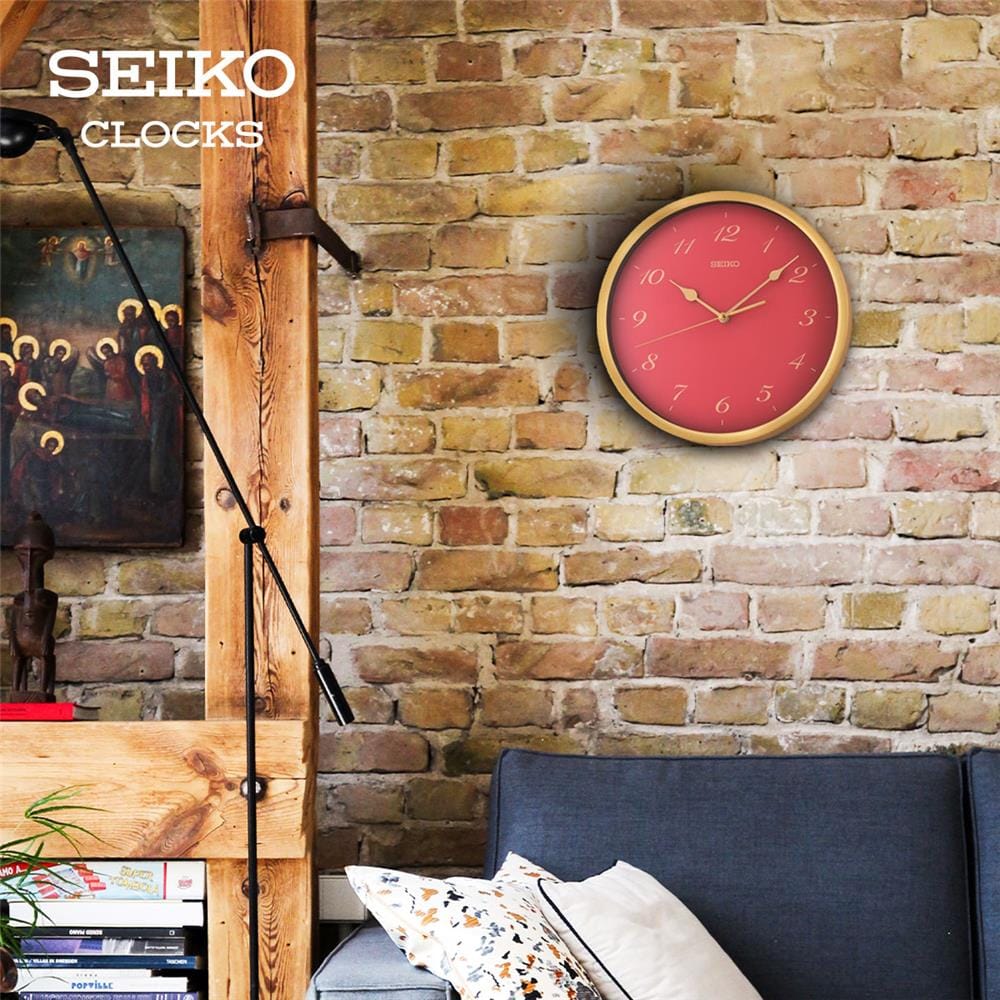 นาฬิกาแขวน SEIKO CLOCKS QXA784A 11.8 นิ้ว สีแดง