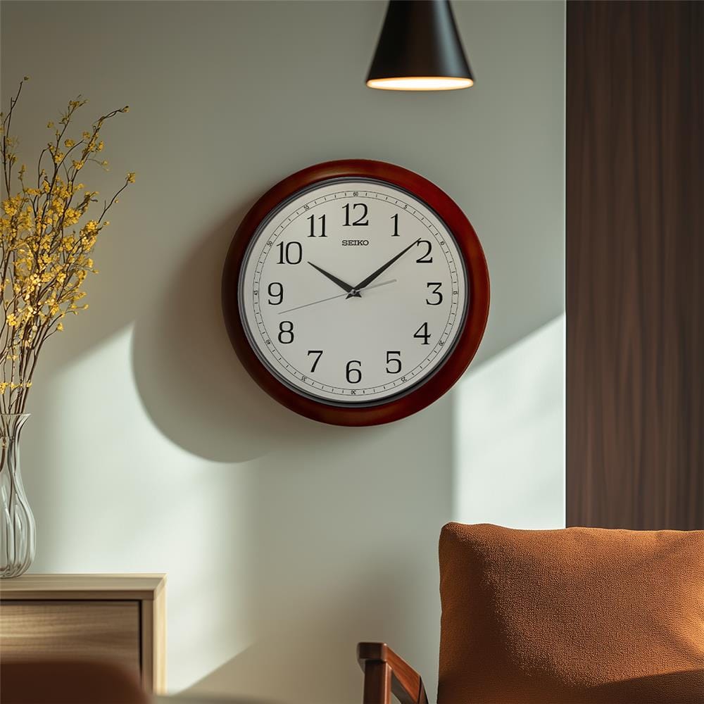 นาฬิกาแขวน SEIKO CLOCKS QXA813B 15.1 นิ้ว สีน้ำตาล