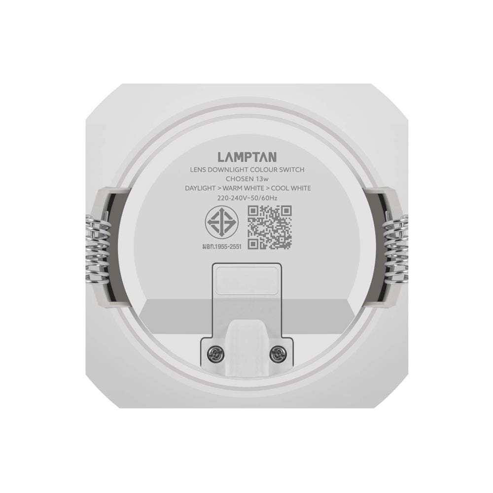 ดาวน์ไลท์ LED LAMPTAN CHOSEN 4.7 นิ้ว 13 วัตต์ DAYLIGHT/COOL WHITE/WARM WHITE สีขาว