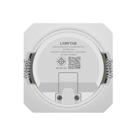 ดาวน์ไลท์ LED LAMPTAN CHOSEN 4.7 นิ้ว 13 วัตต์ DAYLIGHT/COOL WHITE/WARM WHITE สีขาว_9
