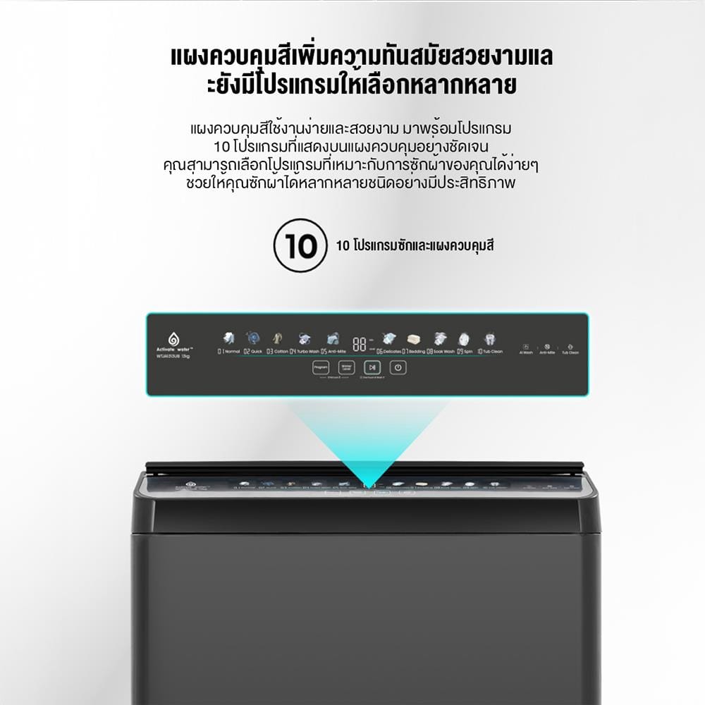 เครื่องซักผ้าฝาบน HISENSE WTJH1413UB 14 กก. 660 RPM สีดำ