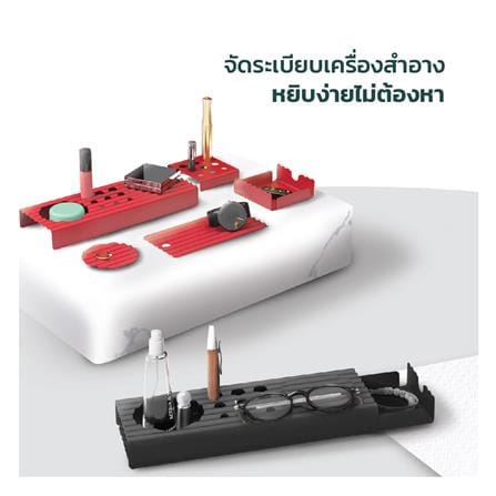 ชุดถาดใส่ของ SPACEMAKER METAL SHEET 5 ชิ้น สีดำ_1