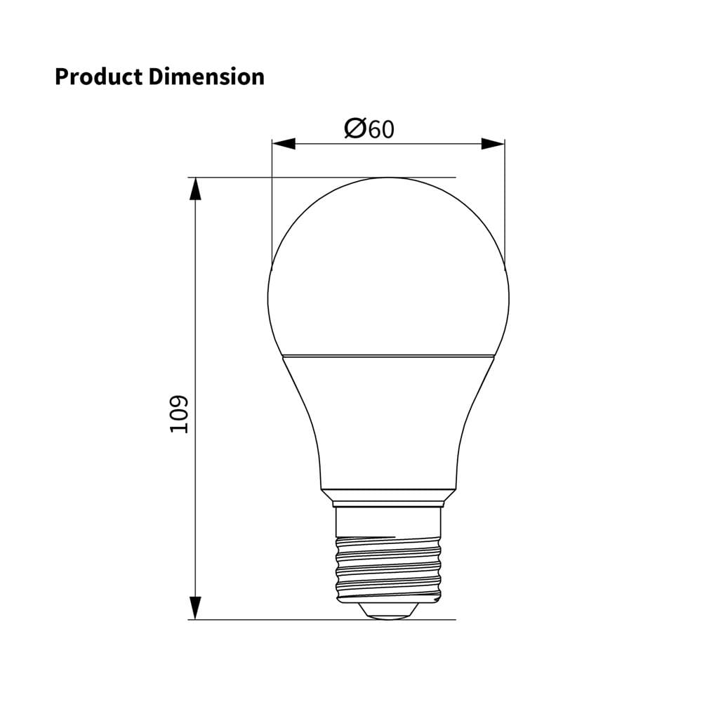 หลอด LED SHINING A60 9 วัตต์ COOL WHITE E27