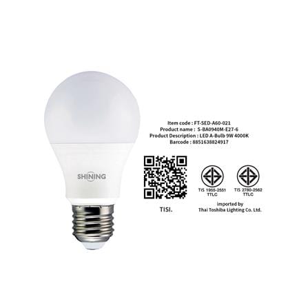 หลอด LED SHINING A60 9 วัตต์ COOL WHITE E27_8