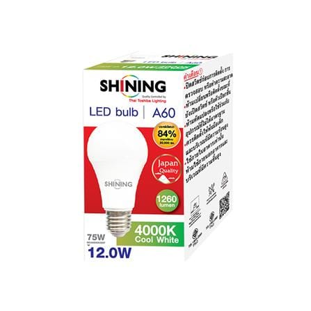 หลอด LED SHINING A60 12 วัตต์ COOL WHITE E27_6