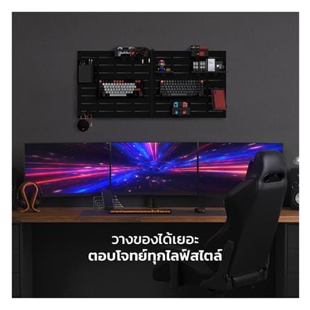 แผงเหล็กติดผนัง SPACEMAKER 52.3x2x48 ซม. สีดำ_1