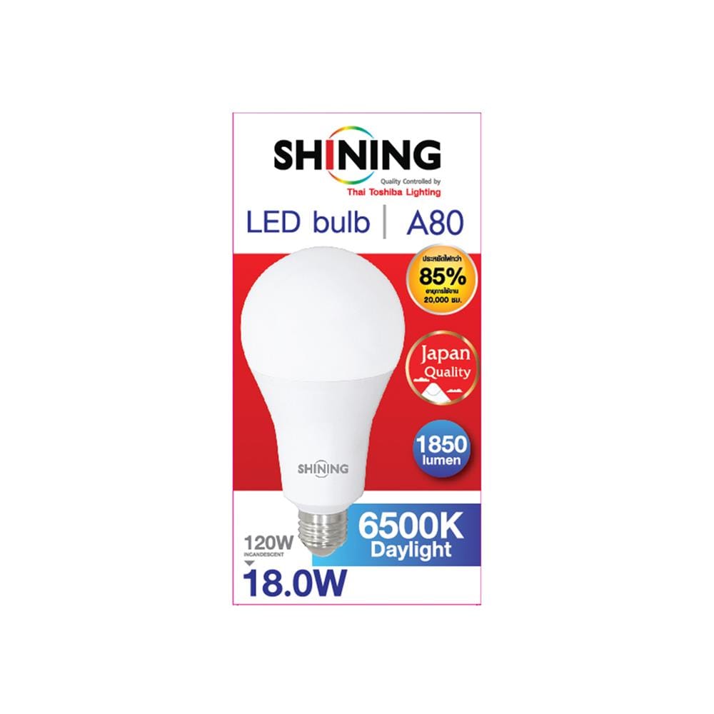 หลอด LED SHINING A80 18 วัตต์ DAYLIGHT E27