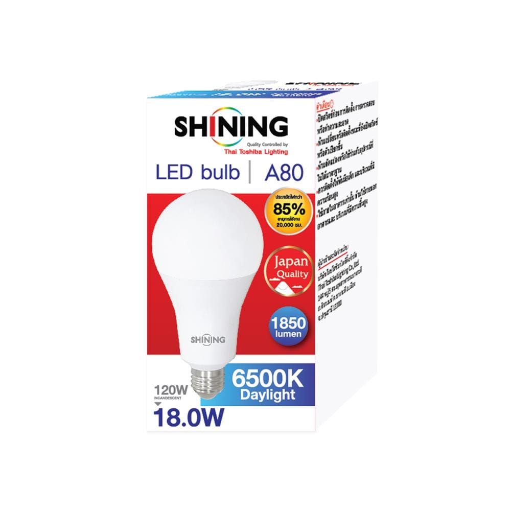 หลอด LED SHINING A80 18 วัตต์ DAYLIGHT E27