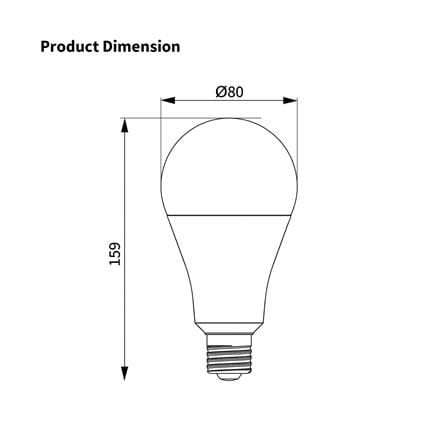 หลอด LED SHINING A80 18 วัตต์ DAYLIGHT E27_7
